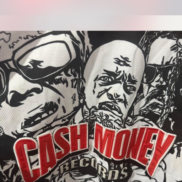 Red and Black Cash Money Records Men's Sweater - Picture 6 of 8